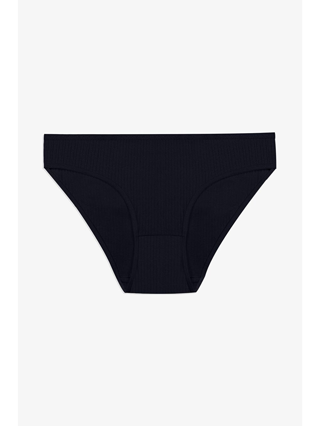 Siyah Kadın 3'lü Pamuklu Fitilli Külot-3