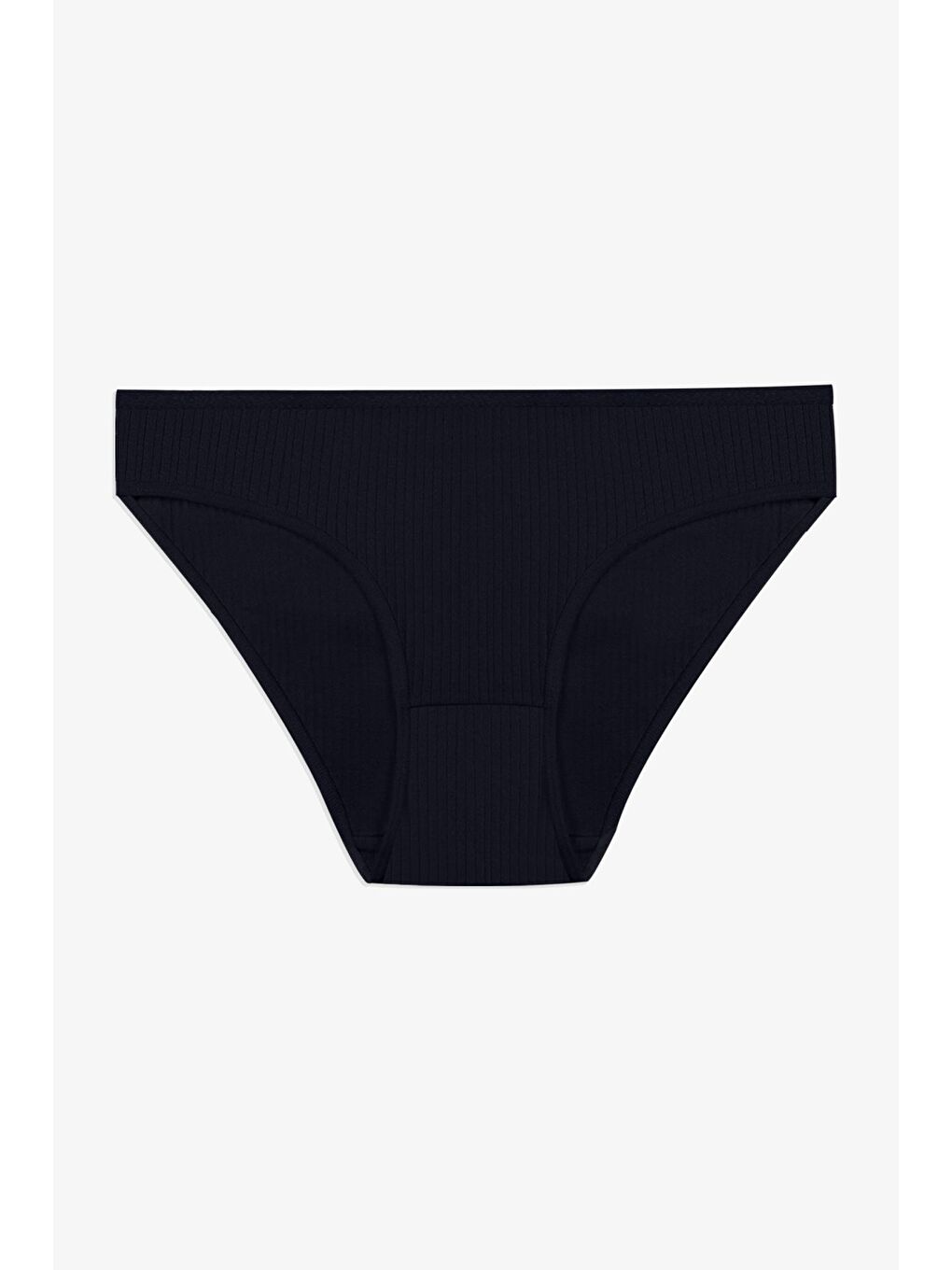 Siyah Kadın 3'lü Pamuklu Fitilli Külot-3