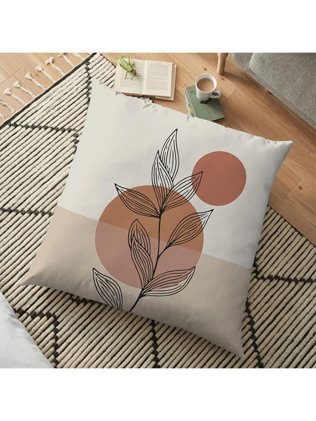 Karışık Dijital Baskılı 65x65 cm Yer Minderi Ve Bahçe Minderi