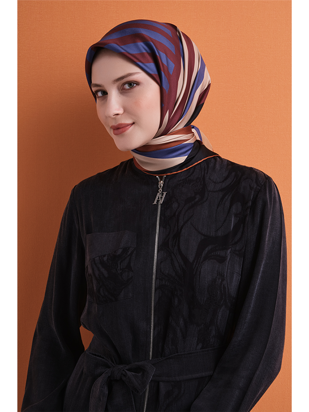 Bordo Saf İpek Twill Eşarp 9615d 85-2