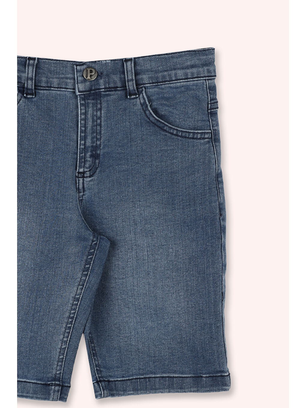 Erkek Çocuk Cepli Şort Mavi-1