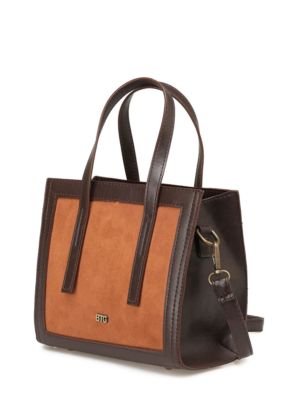 Kahverengi SUET WESTERN EL 5PR Taba Kadın El Çantası-1