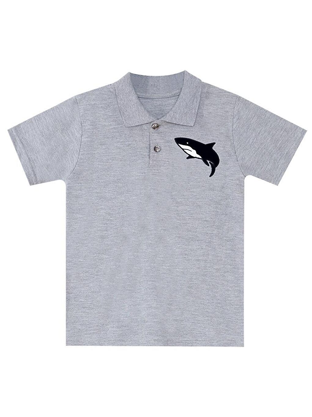 MSHB&G Karışık Shark Erkek Çocuk Polo Yaka T-shirt Şort Takım - 4