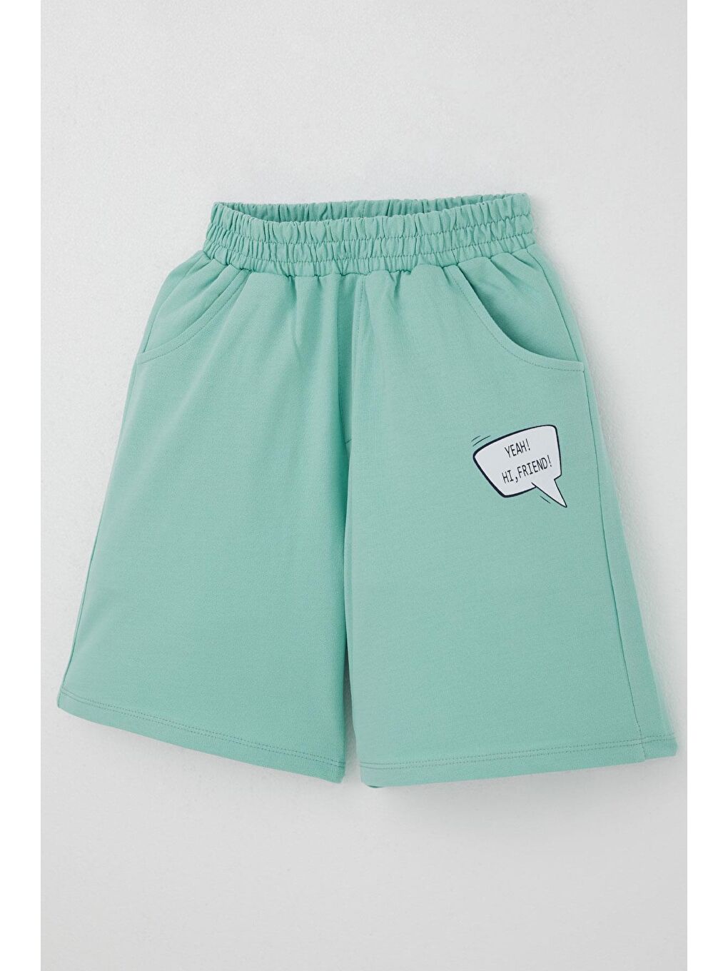 Erkek Çocuk Şortlu Takım Jetski Tutkunu Havalı Dinozor Baskılı Açık Gri Melanj (5-9 Yaş)-6