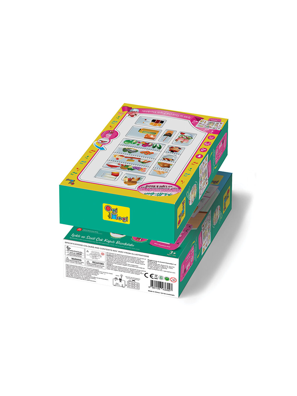 Işıklı ve Sesli Çok Kapılı Buzdolabı Eğitici Rol Yapma Oyuncağı-8