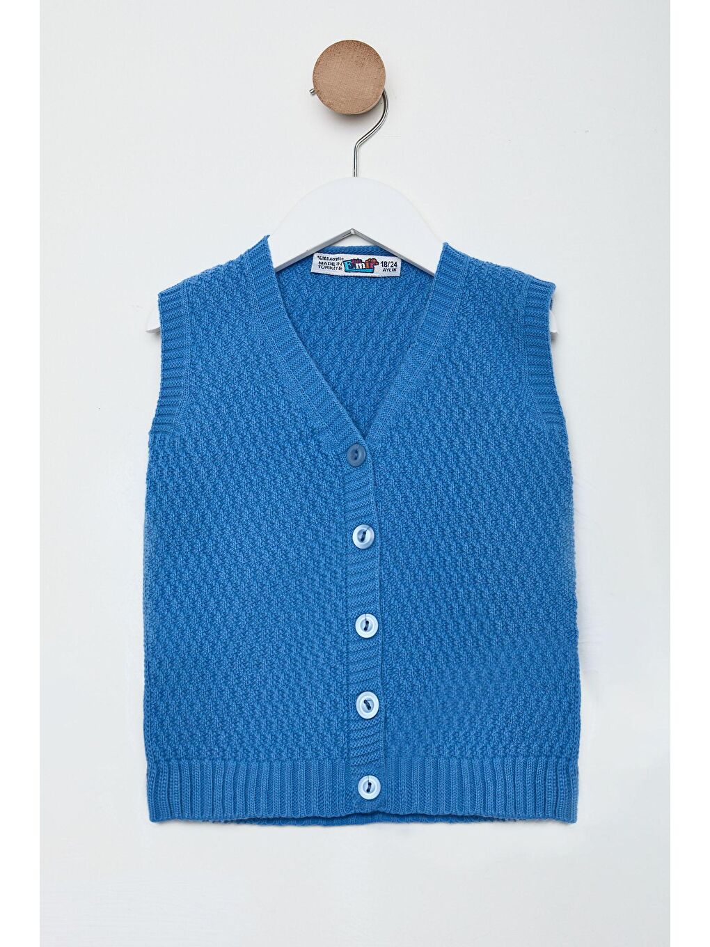 Erkek Çocuk Mavi Bebek Yelek - 24071