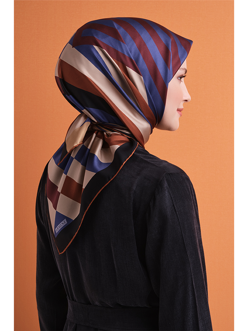 Bordo Saf İpek Twill Eşarp 9615d 85-3
