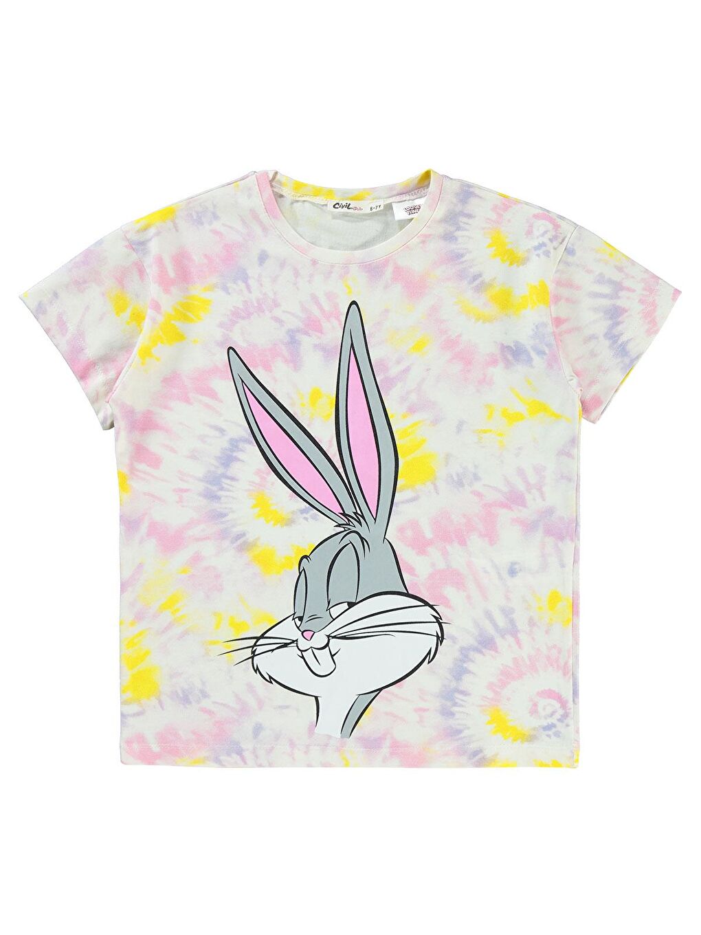 Civil Pembe Bugs Bunny Kız Çocuk Tişört 10-13 Yaş Pembe