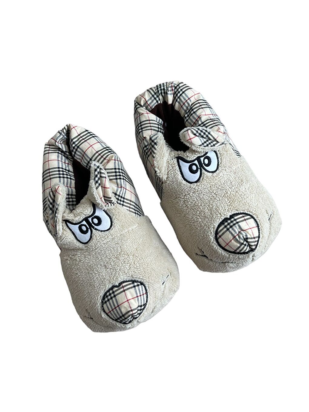 Unisex Panduf Ses Yapmayan Ev Patiği Bej-3