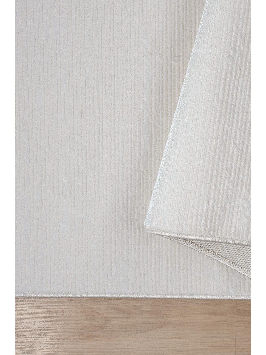 Ekru Konfor Parla 5786 Krem Kadife İplikli Salon Mutfak Oturma Odası Halısı Modern Dokuma Halı-80x300-3