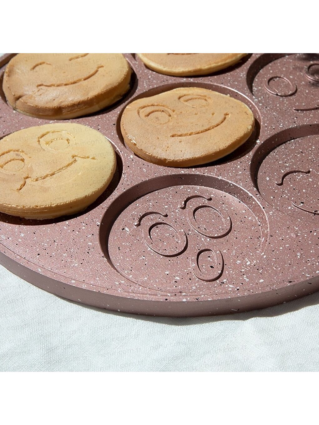 Pembe Rose Gold Alüminyum Döküm Krep Tavası - 27 Cm-5