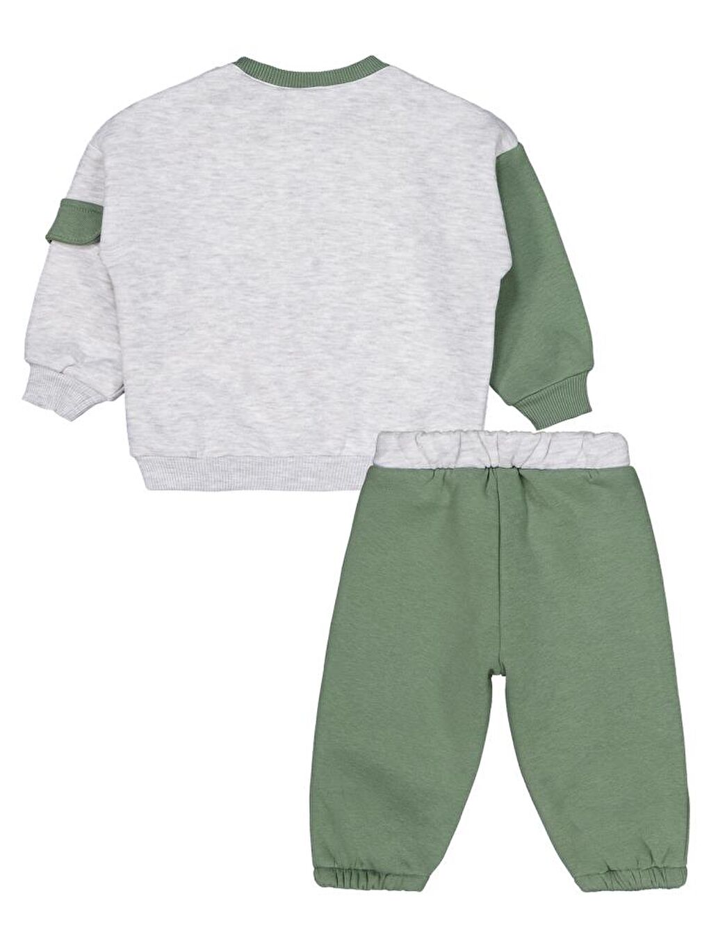 Haki Baby Skate Baskılı 6-18 Ay Takım-2