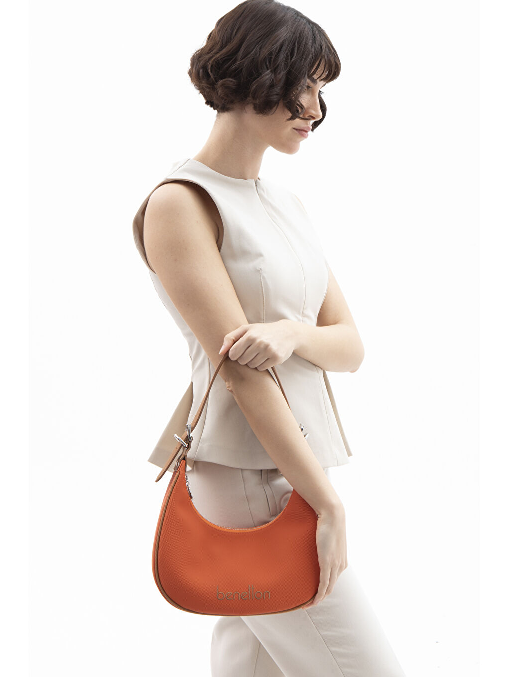 Kadin Kol Çantasi Turuncu-Camel BNT1592-2