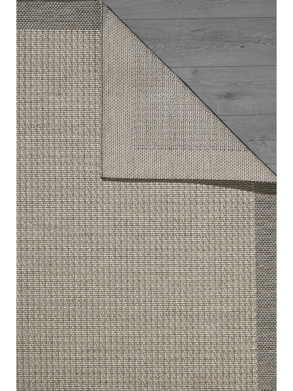 Sisalux 3091 Bej Jüt Tabanlı Modern Dokuma Kilim Sisal Hasır Halı-120x180-3