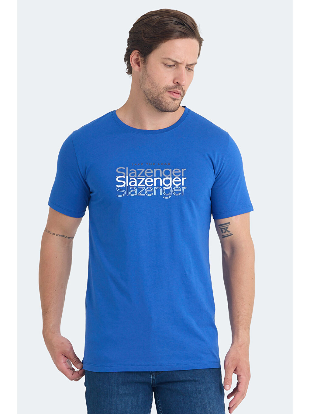 PALLU Erkek Tişört Saks Mavi-6