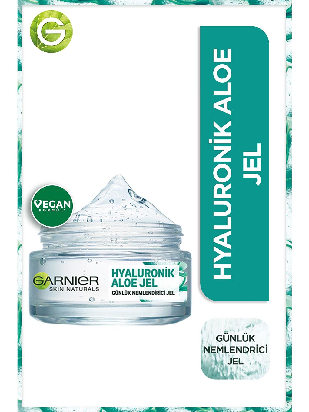 GARNIER Şeffaf Hyaluronik Aloe Günlük Nemlendirici Jel 50ml