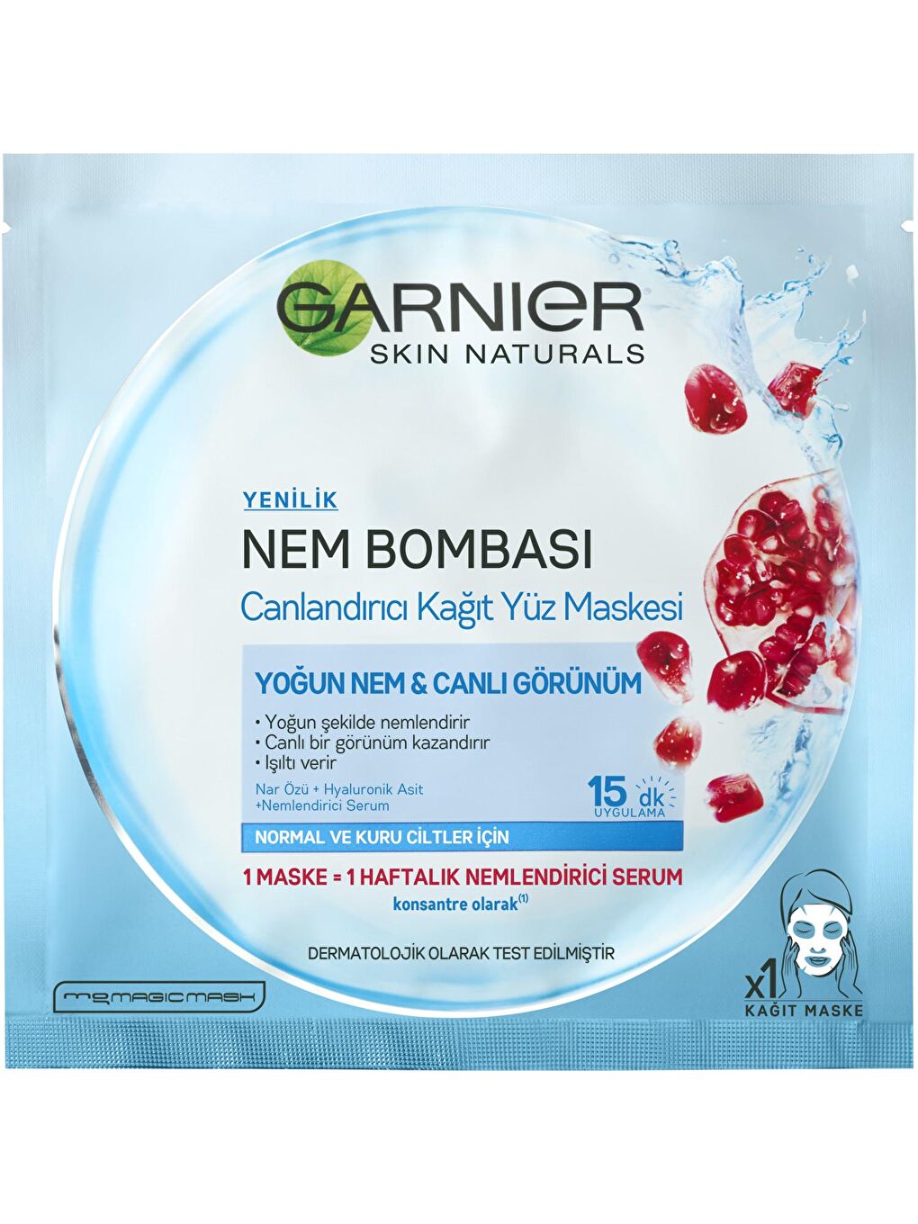 GARNIER Şeffaf Nem Bombası Canlandırıcı Kağıt Maske 32 g - 2