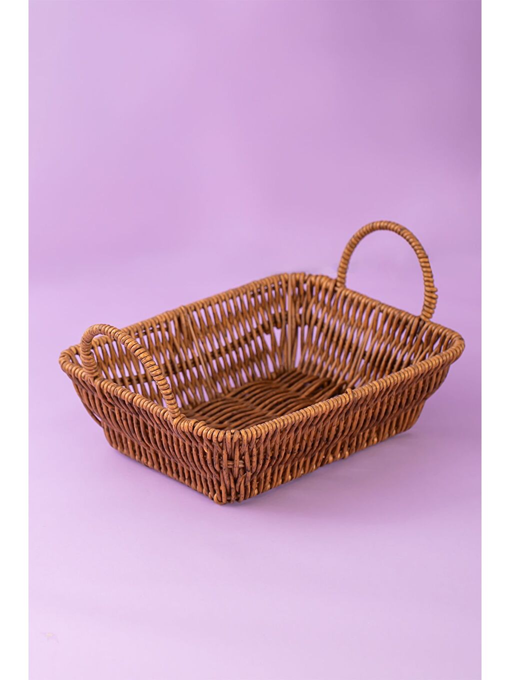 Kahverengi 301-C Dikdörtgen 3'lü Hasır Sepet Dekoratif Ev Düzenleyici Hasır Sepet Seti Banyo Düzenleyici Sepet-4