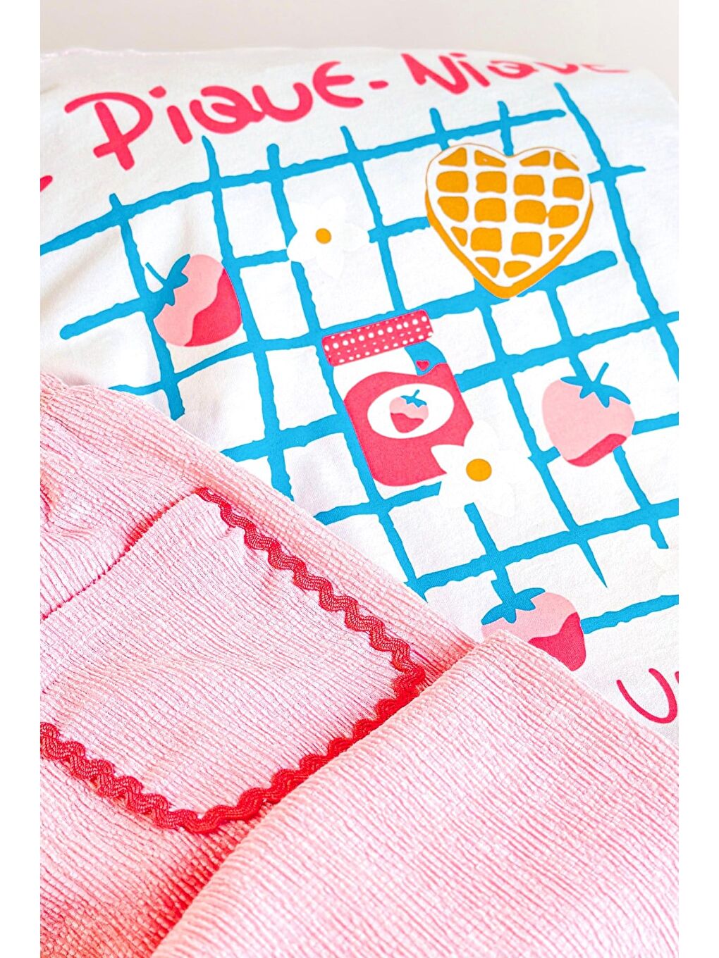 Ekru Kız Çocuk Pembe Dokuma Pantolonlu Cep Detaylı Altüst Takım-4