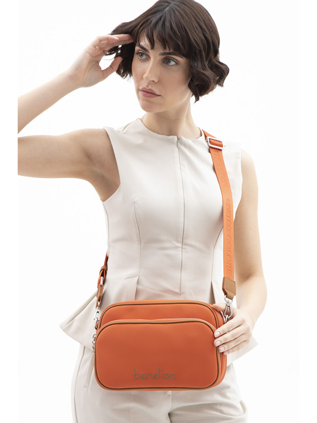 Kadin Çapraz Çanta Turuncu-Camel BNT1599-1
