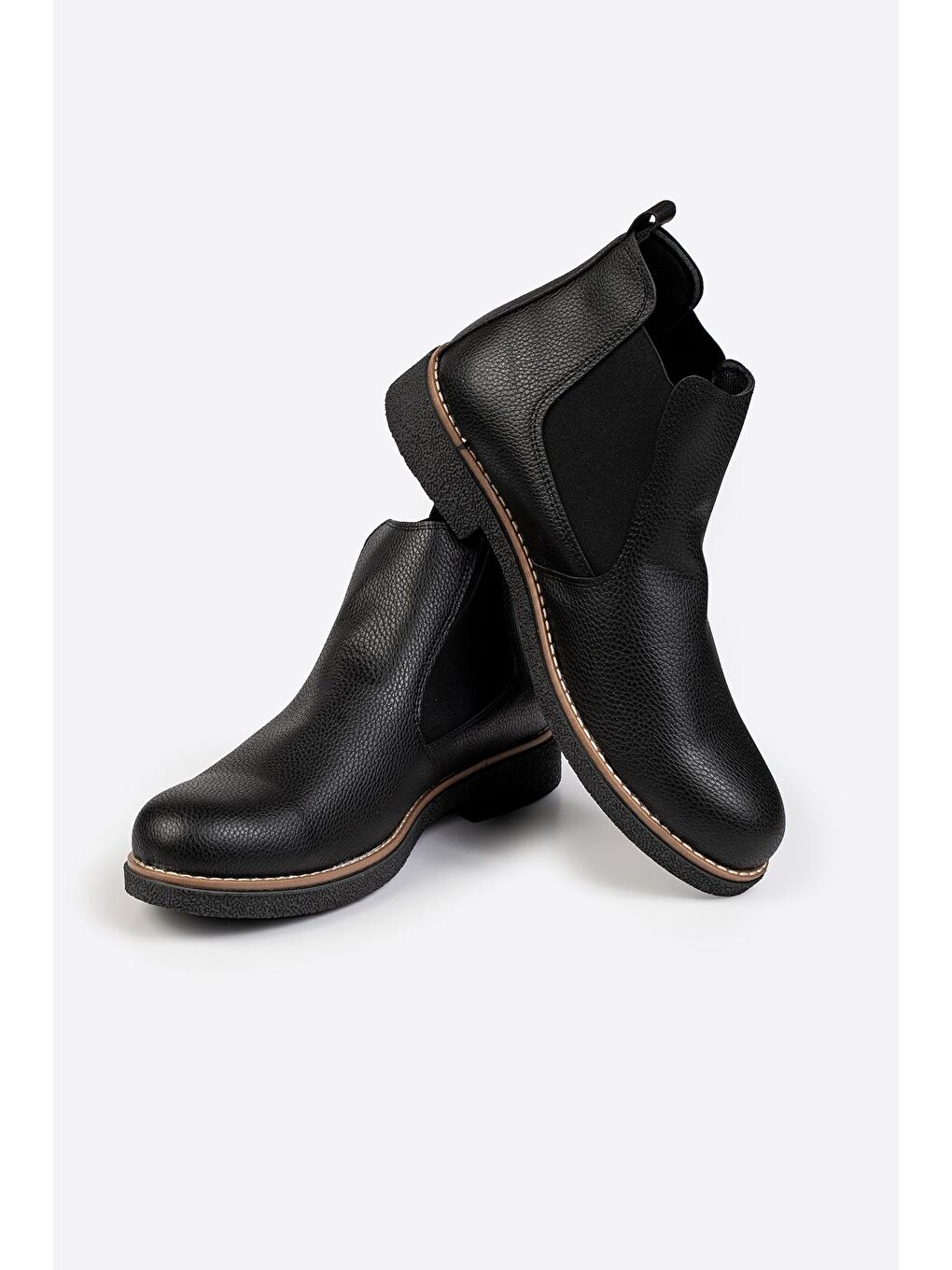 Siyah Lastik Detaylı Chelsea Bot-3