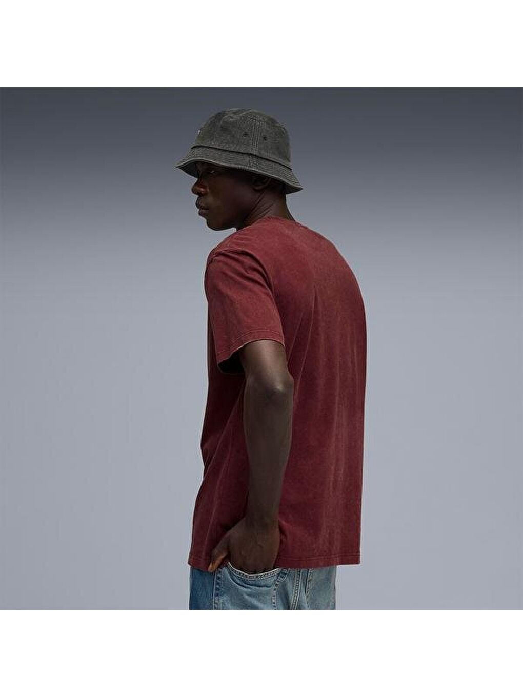 Essentials Elevated Wash Erkek Bordo Tişört-1