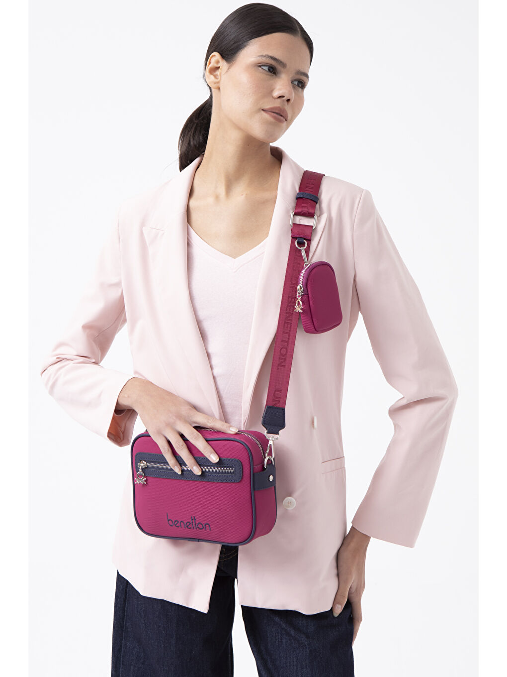 Kadin El Çantasi Mürdüm-Laci̇vert BNT1603