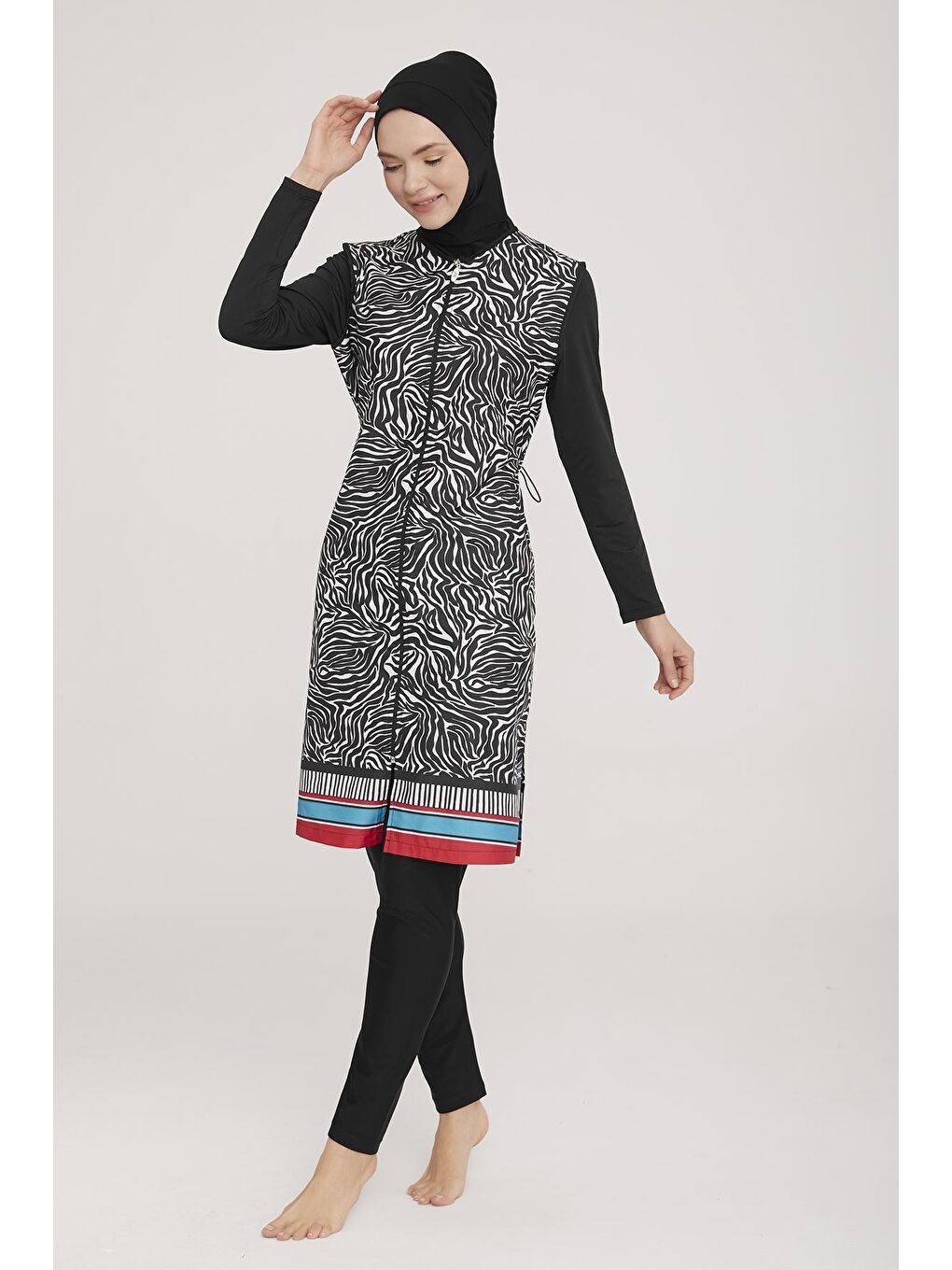 Tam Kapalı Tesettür Mayo Andela 2235 Siyah-1