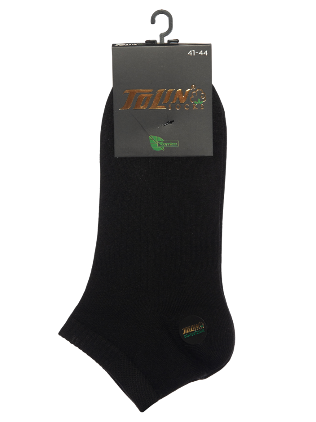 Erkek 12 li Bambu Siyah Jakarlı Dikişsiz Patik Çorap Seti 10500-1