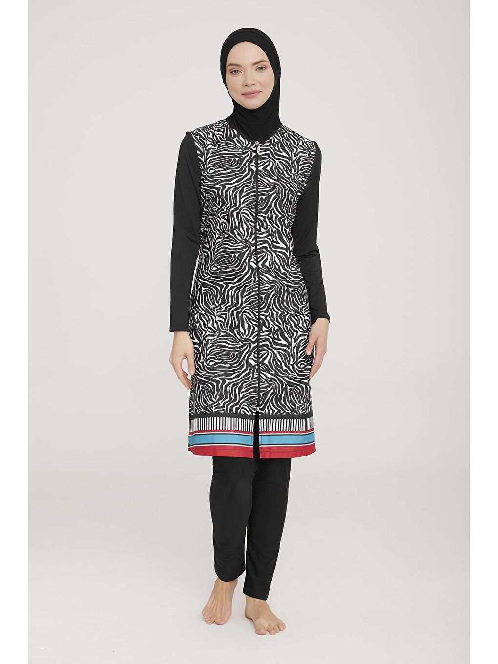 Tam Kapalı Tesettür Mayo Andela 2235 Siyah-2