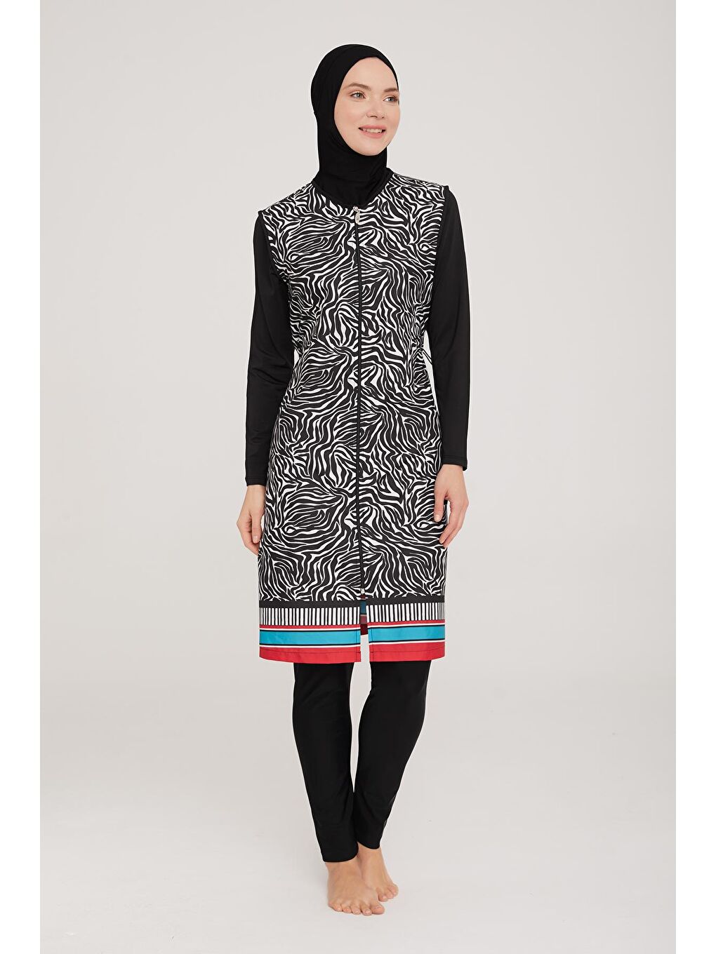 Tam Kapalı Tesettür Mayo Andela 2235 Siyah-3