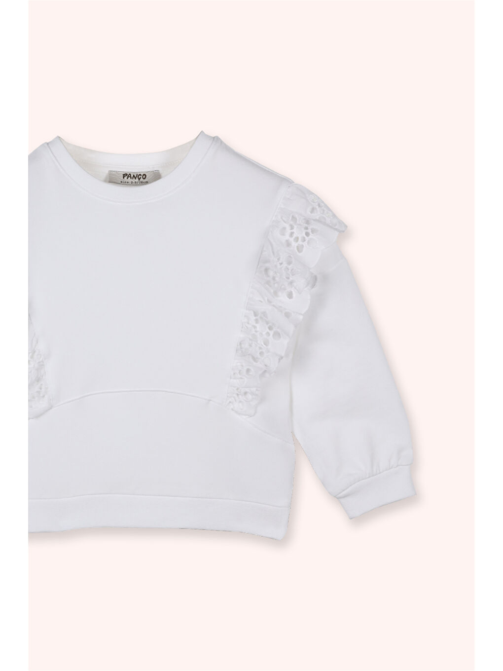 Kız Çocuk Fisto Detaylı Sweatshirt Beyaz-2