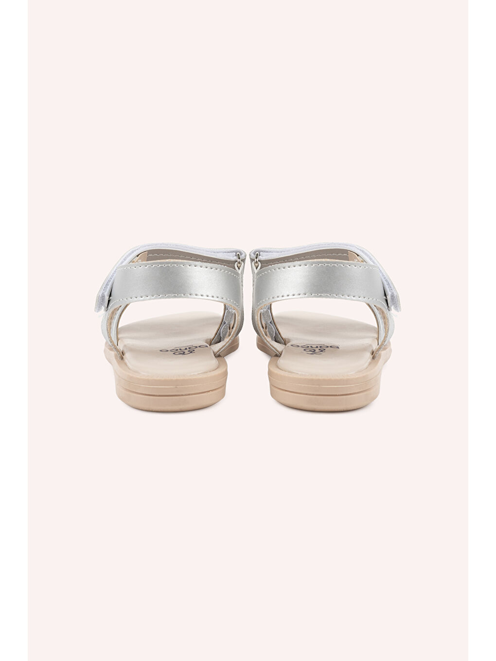 Gri Kız Çocuk Gümüş Sandalet-1