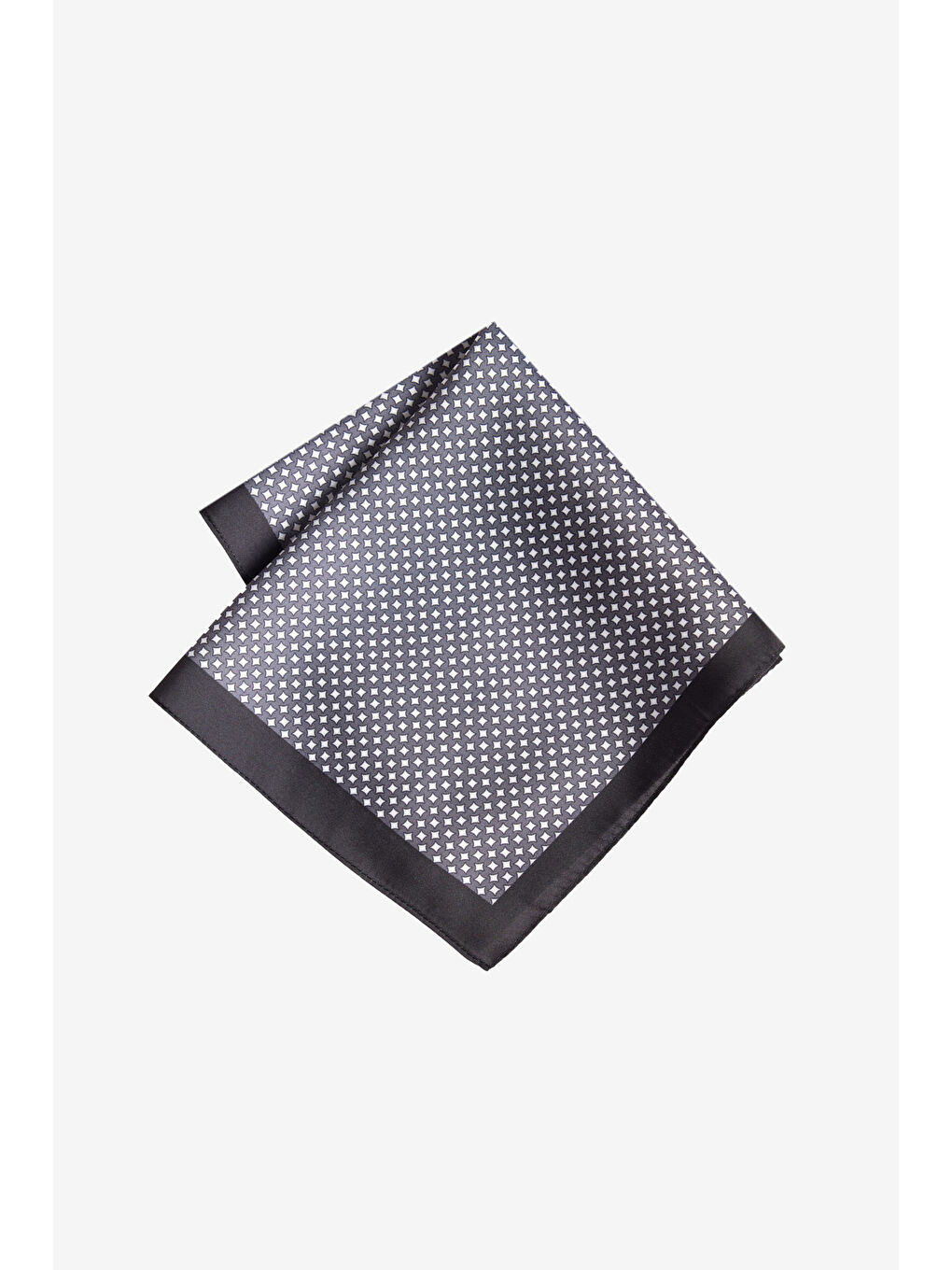 Erkek Gri-Beyaz Desenli Mendil