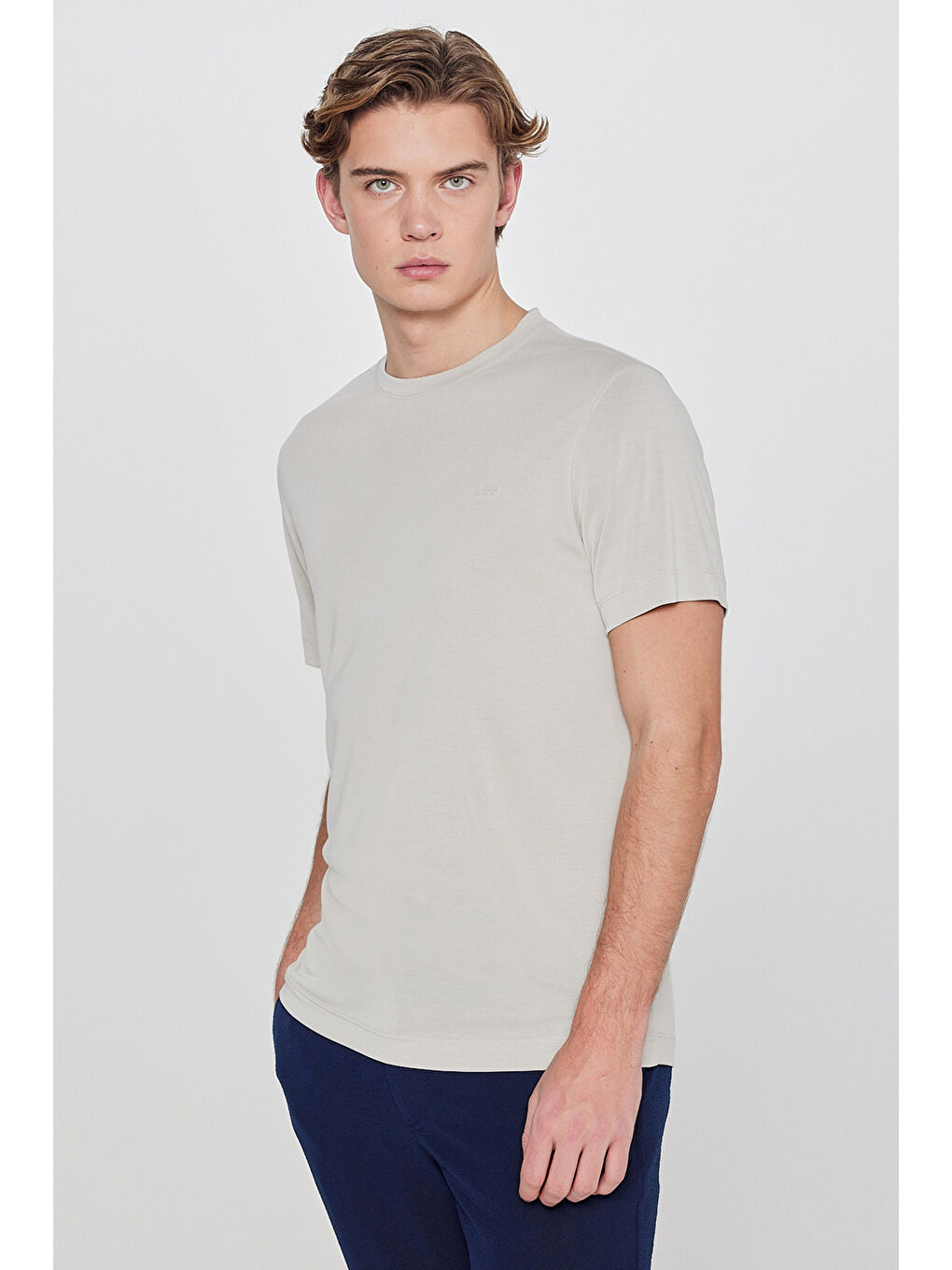 Yeşil Regular Fit Bisiklet Yaka Tişört-1