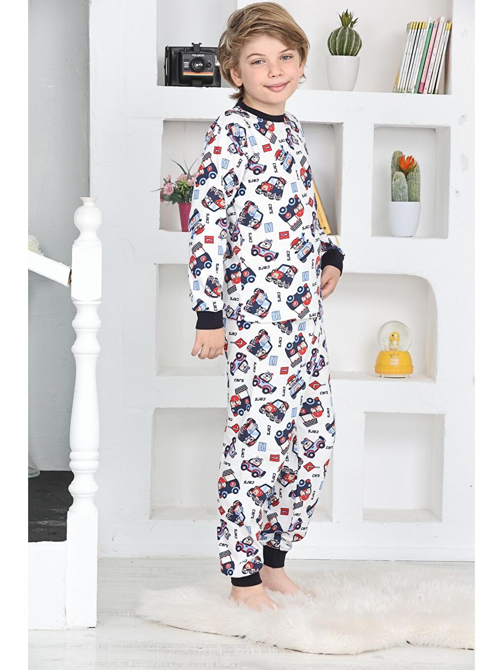 Kapi Kids Beyaz Erkek Çocuk Cars Baskılı Pijama Takımı - 2