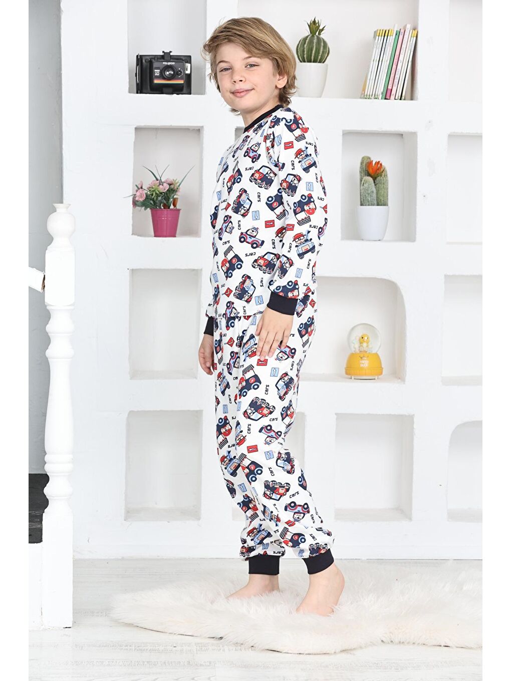 Kapi Kids Beyaz Erkek Çocuk Cars Baskılı Pijama Takımı - 3