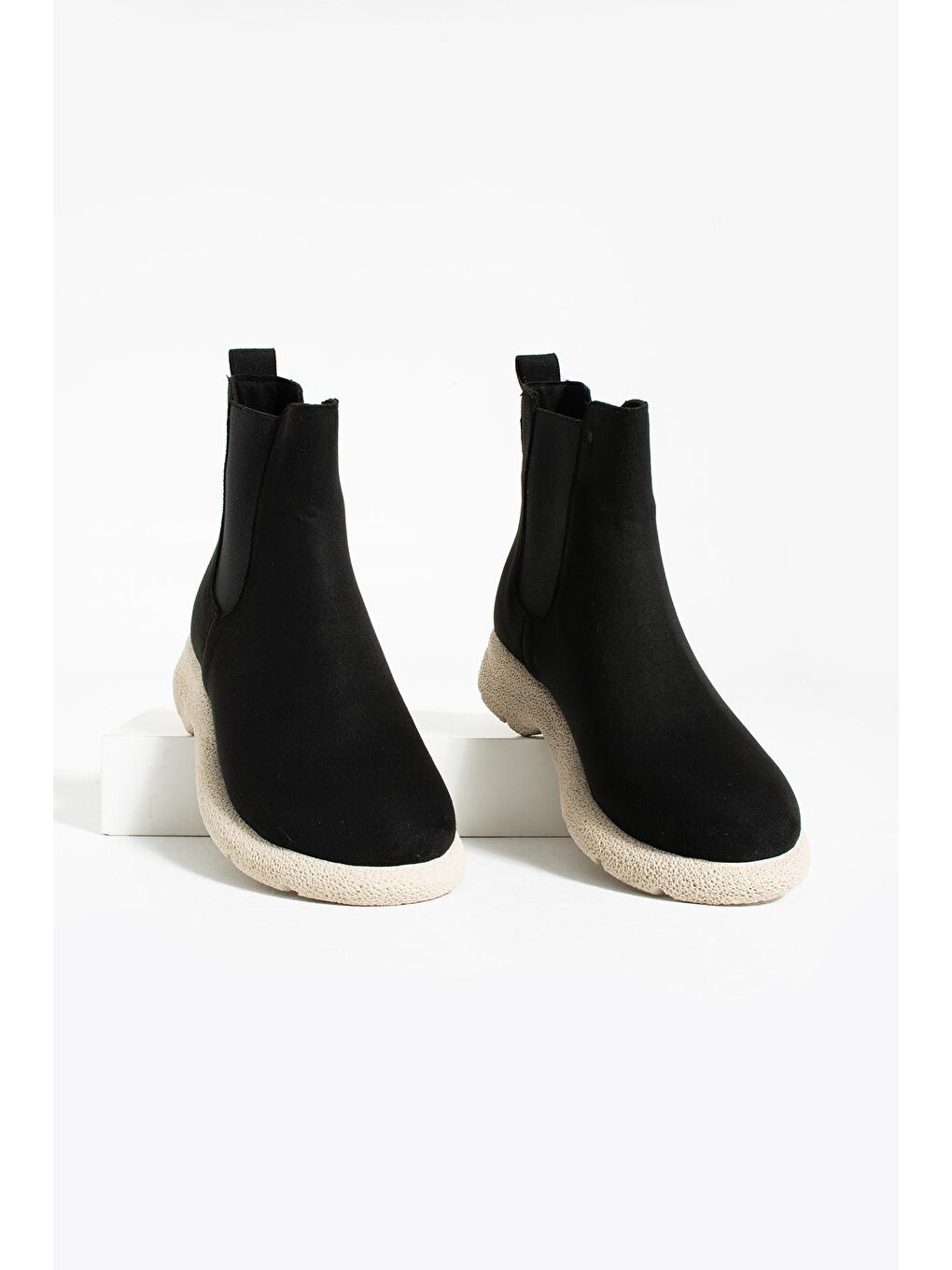 Kahverengi Termo Taban Sıcak Astar Lastikli Kadın Bot 60-1013-23Süet-9