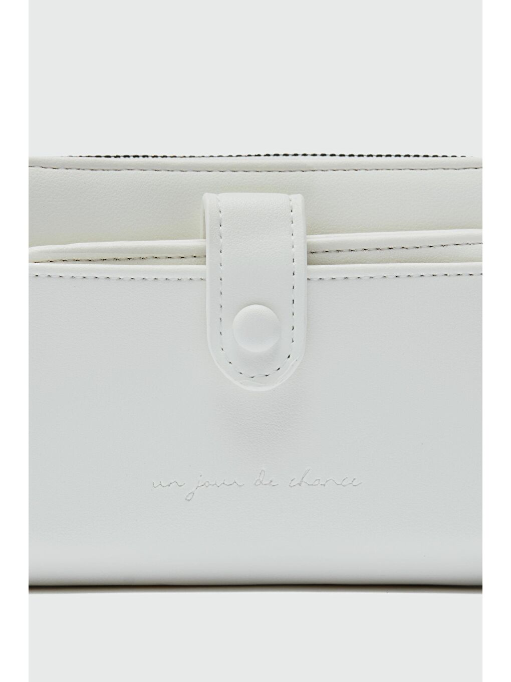 Angel Kartlık Detaylı Cüzdan Beyaz-1
