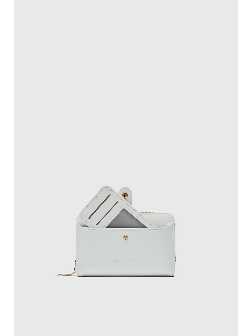 Angel Kartlık Detaylı Cüzdan Beyaz-4