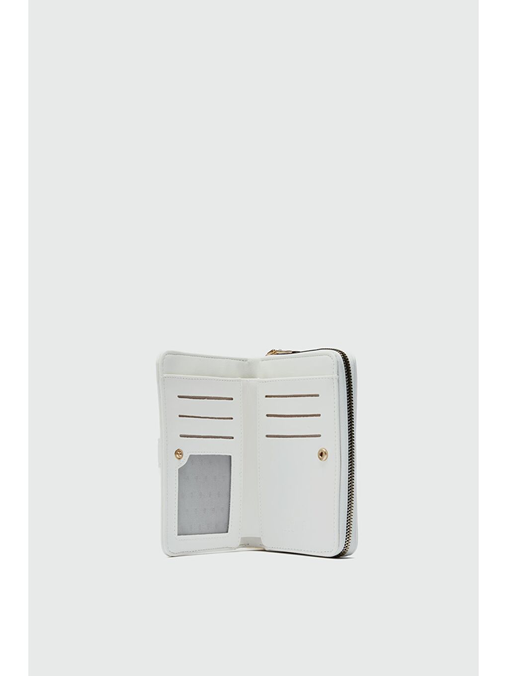 Angel Kartlık Detaylı Cüzdan Beyaz-5