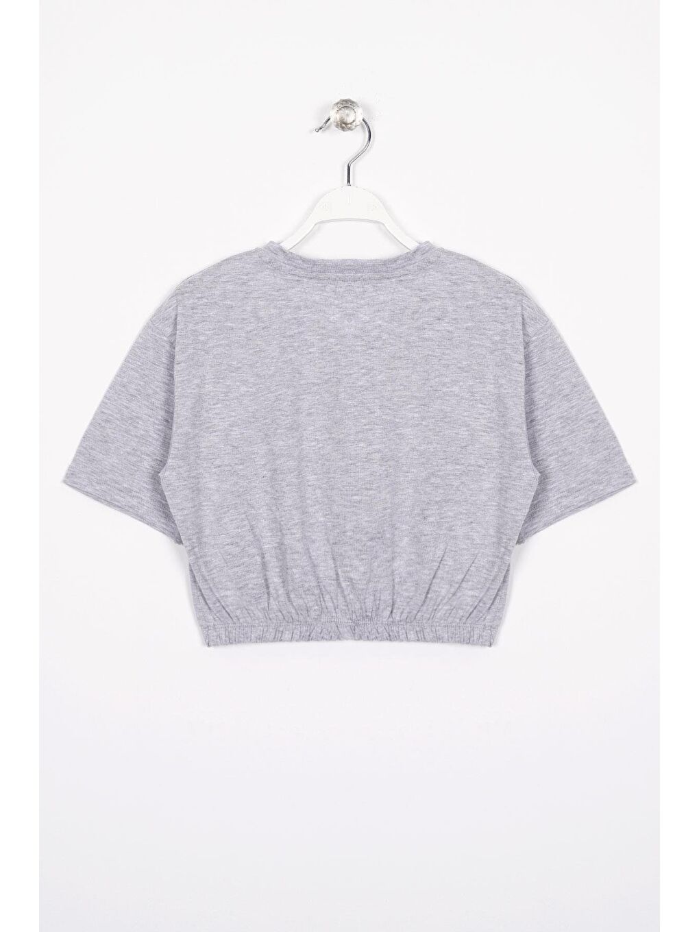 There Is Art  Baskılı Gri Melanj Renk Kız Çocuk Tişört-2