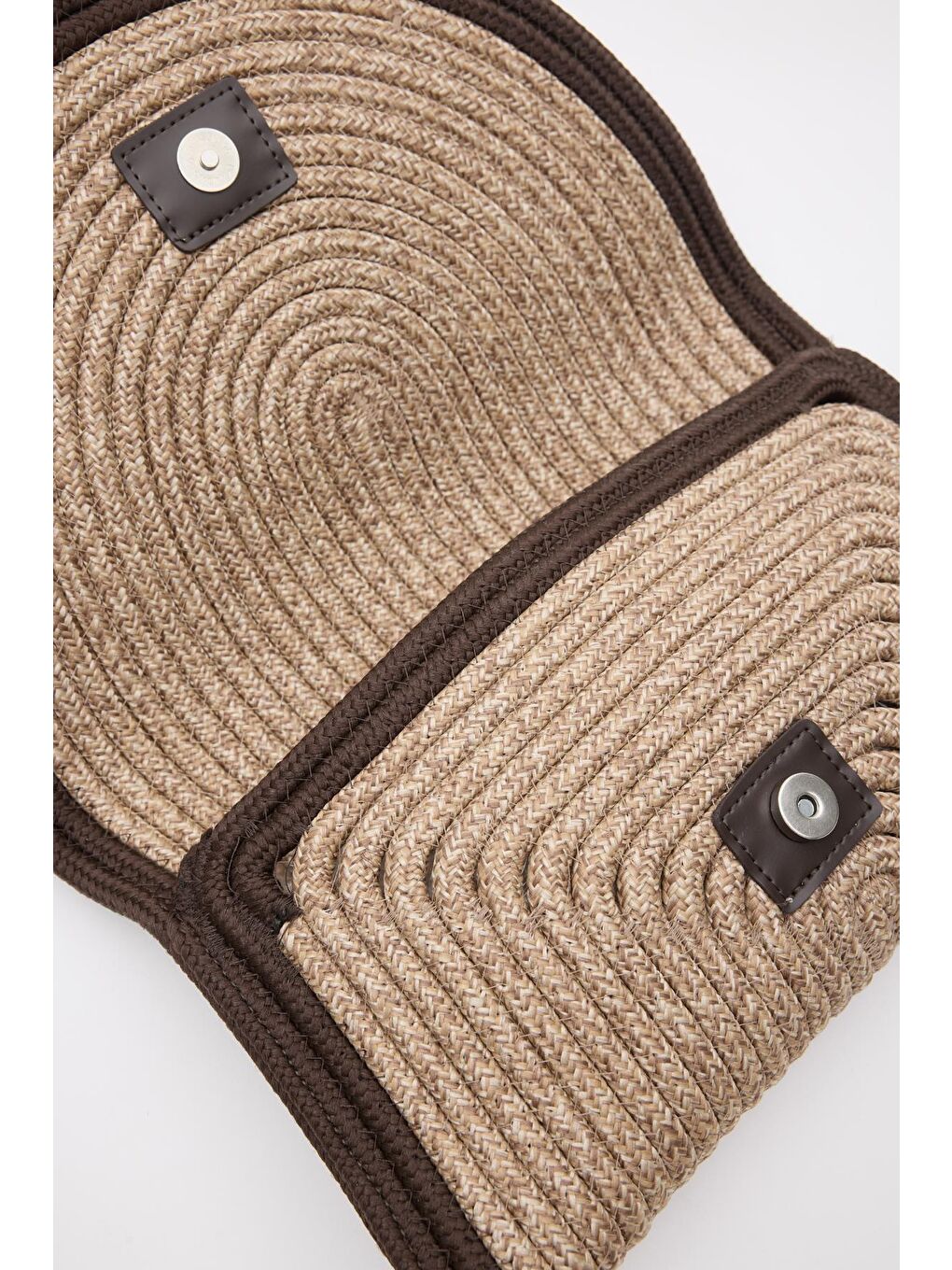 Bej Toffe Handmade Clutch Hasır Çanta Vizon-6