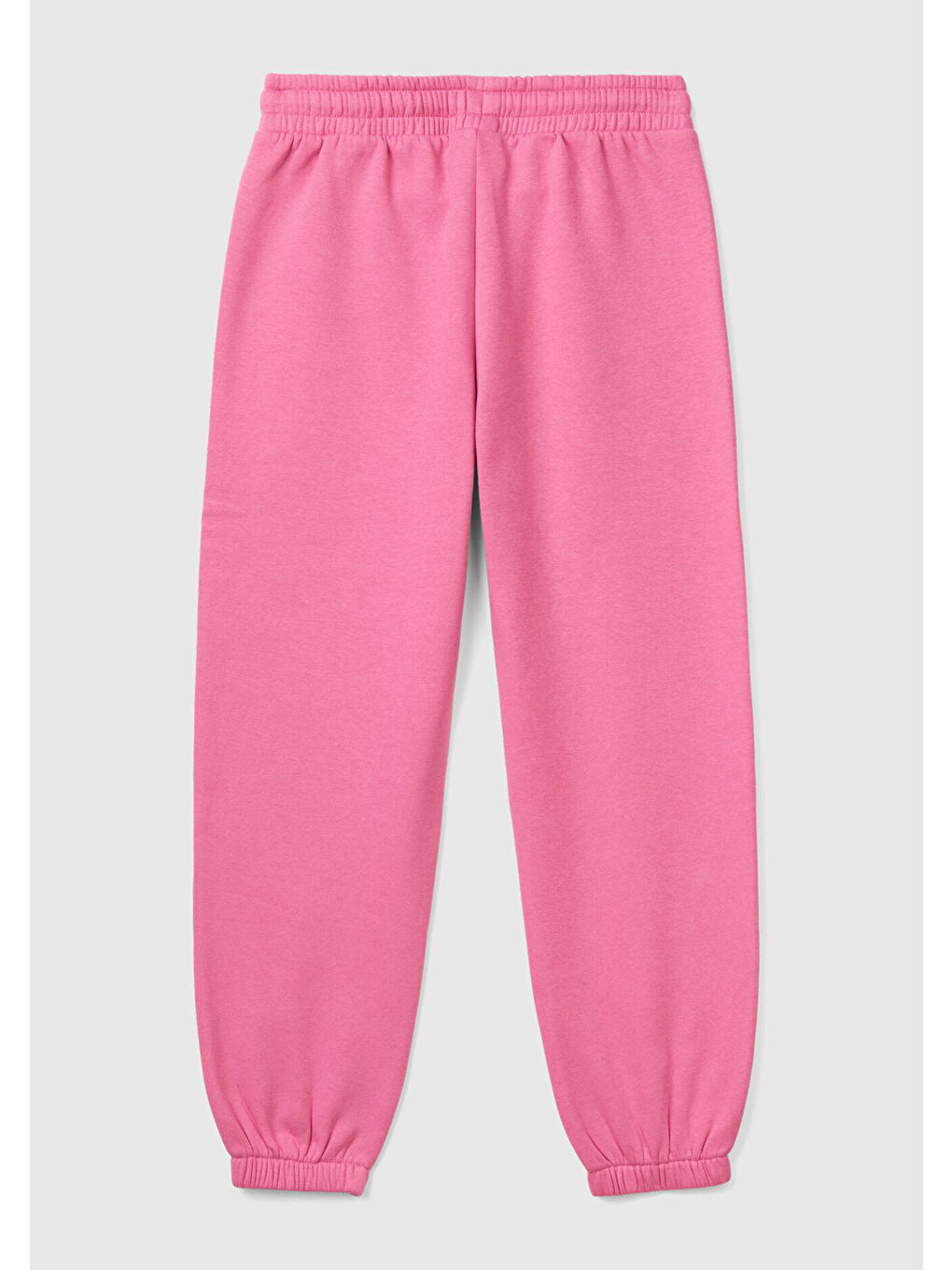 Kız Çocuk Pembe Beli Lastikli Büzgü İpli Lastikli Manşetli Eşofman Altı-1