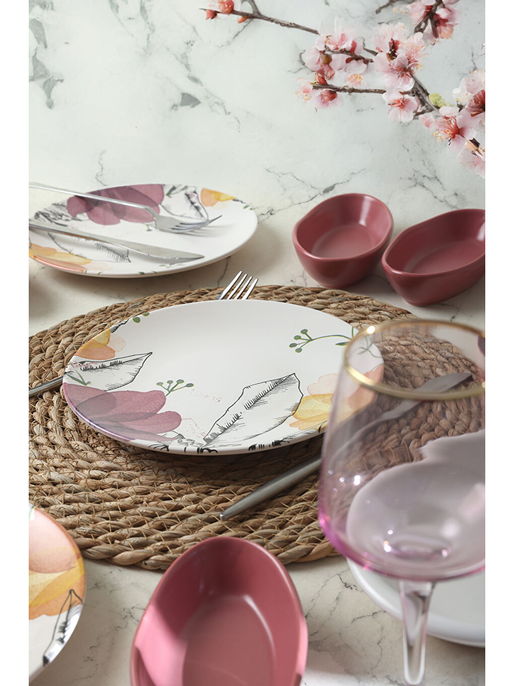 Karışık Lilia Kahvaltı Takımı 10 Parça 4 kişilik-1