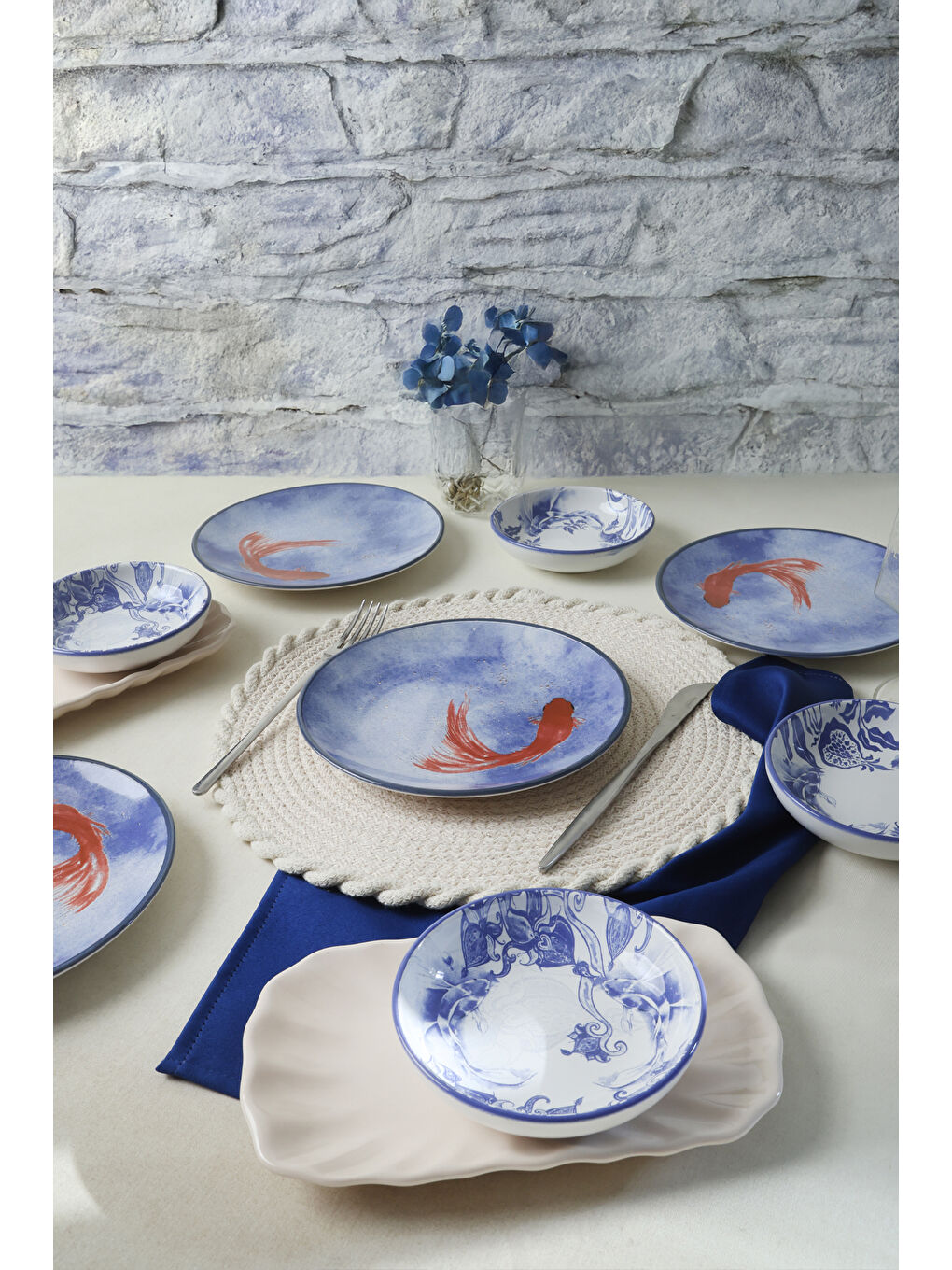 Karışık Koi Kahvaltı Takımı 10 Parça 4 kişilik-1