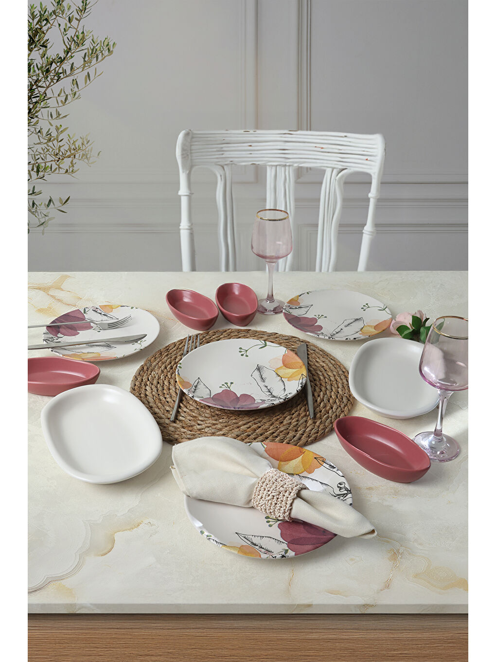 Karışık Lilia Kahvaltı Takımı 10 Parça 4 kişilik-2