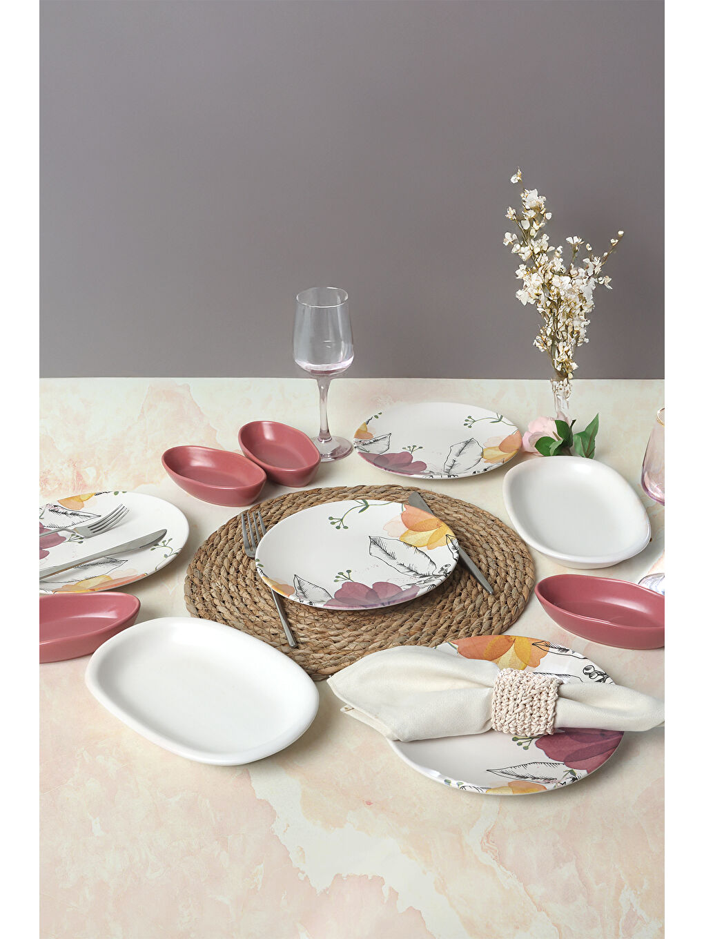 Karışık Lilia Kahvaltı Takımı 10 Parça 4 kişilik-4