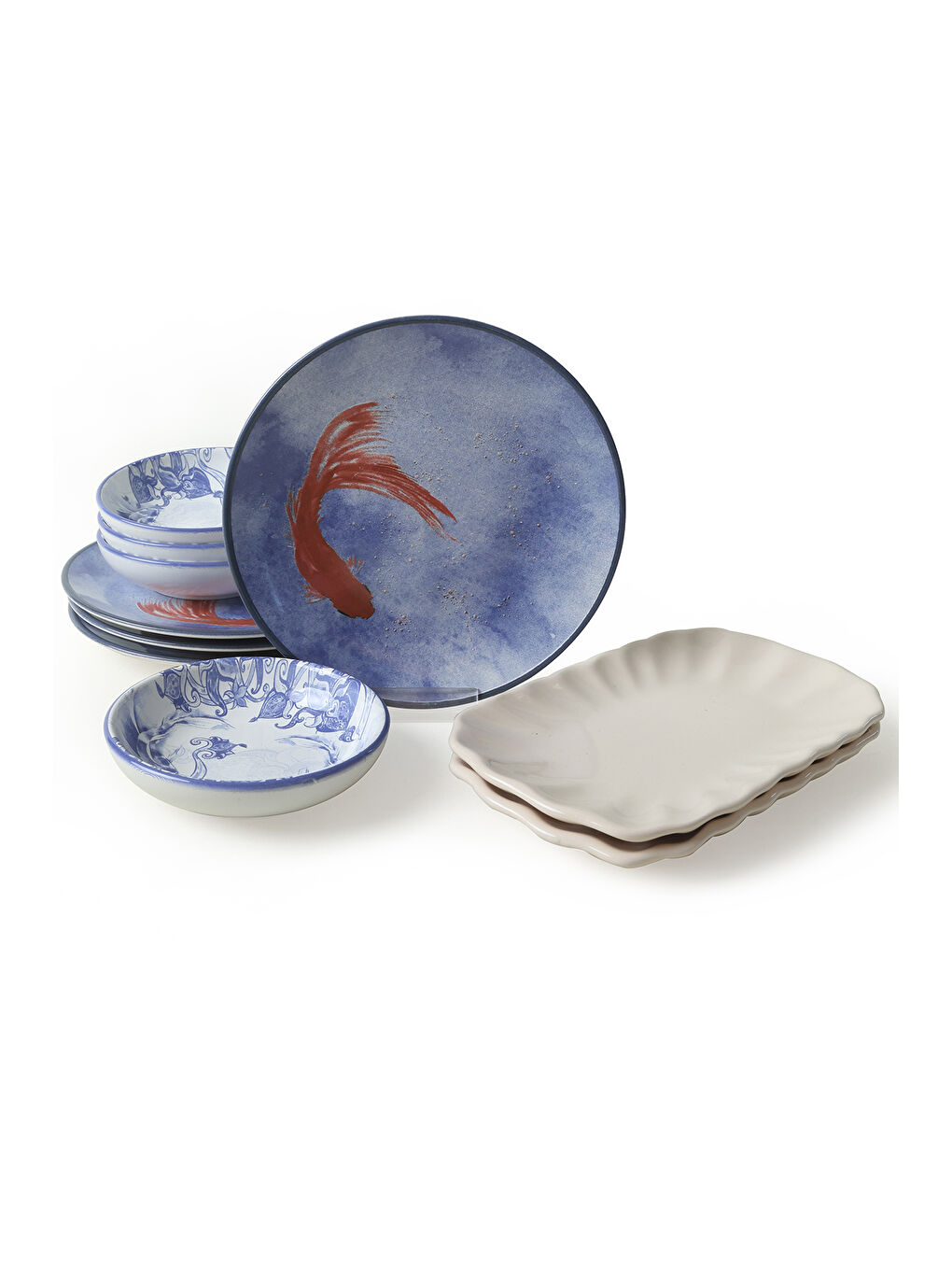 Karışık Koi Kahvaltı Takımı 10 Parça 4 kişilik-7