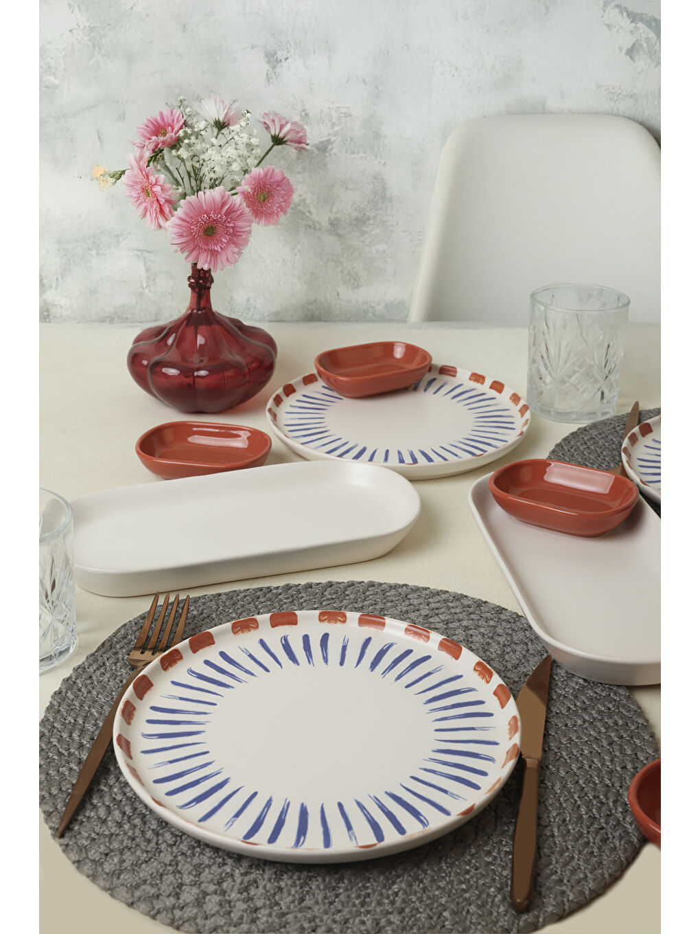 Karışık Red Line Kahvaltı Takımı 10 Parça 4 kişilik-1